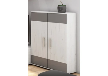 Nízký regál DAMARA, craft bílý/grafit