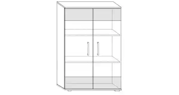 Nízký regál DAMARA, craft bílý/grafit