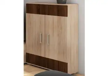 Nízký regál DAMARA, dub sonoma sv./dub sonoma tm.