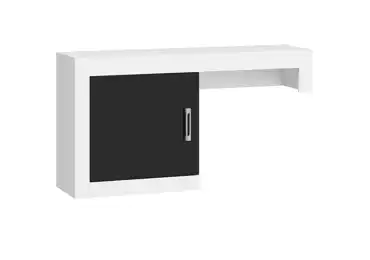 Nízký regál GOUDINI, bílá/černý lesk