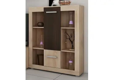 Nízký regál MOLTENO, dub sonoma/dub sonoma tmavý