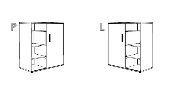 Nízký regál s šatní tyčí OLMUE 1D, san remo/bílý lesk