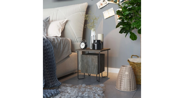 Noční stolek ADAL, tmavě hnědá