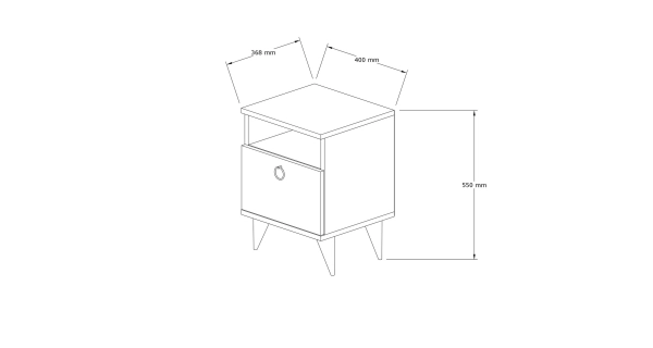 Noční stolek ALCINA, vlašský ořech