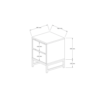 Noční stolek ANGELA, dub safírový/bílá