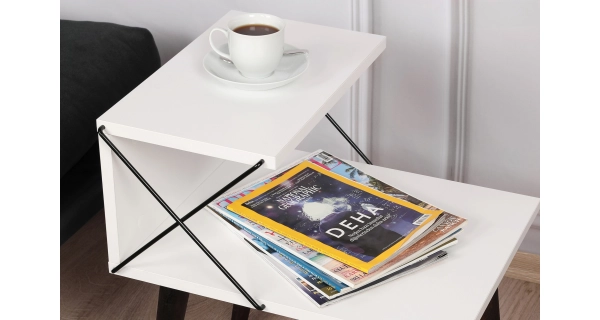 Noční stolek ANTAR, bílá