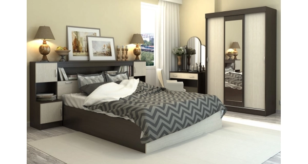 Noční stolek BAJSA, belfort/wenge, DOPRODEJ