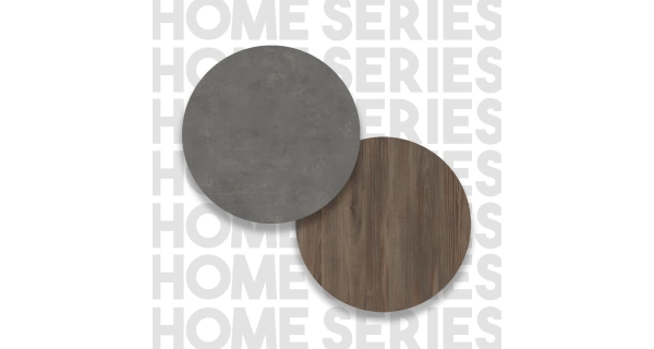 Noční stolek BALEA, hnědá/šedá