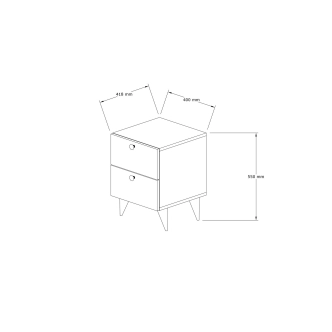 Noční stolek BANGKOK, vlašský ořech