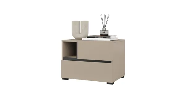 Noční stolek BONIFACIO 2S, congo/černá