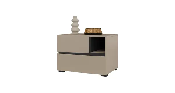 Noční stolek BONIFACIO 2S, congo/černá