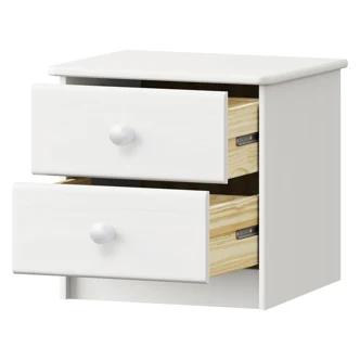 Noční stolek CERREDO, borovice, bílý lak