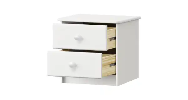 Noční stolek CERREDO, borovice, bílý lak