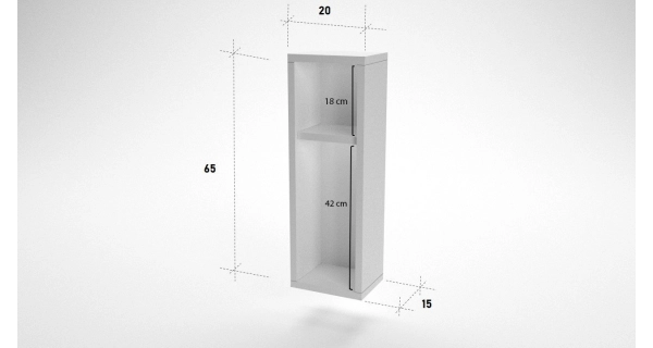 Noční stolek DARLING, bílá