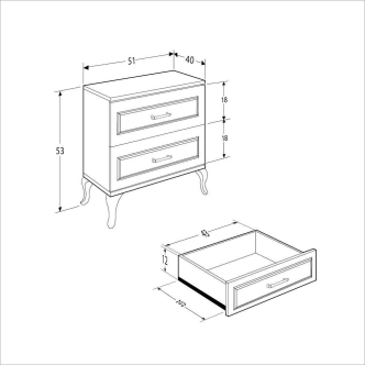 Noční stolek GRAVEN, bílá DOPRODEJ