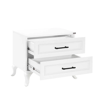 Noční stolek GRAVEN, bílá DOPRODEJ