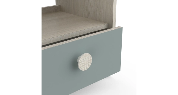 Noční stolek GWANG, dub topanga/zelená