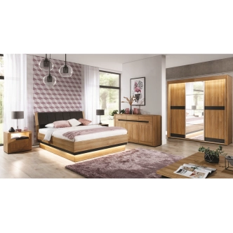 Noční stolek KITONGO L, dub granson/grafit