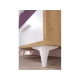 Noční stolek LEPON 45, dub artisan/bílá/fialová, 5 let záruka