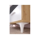 Noční stolek LEPON 45, dub artisan/bílá/grafit, 5 let záruka