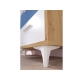 Noční stolek LEPON 45, dub artisan/bílá/modrá, 5 let záruka