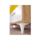 Noční stolek LEPON 45, dub artisan/bílá/žlutá, 5 let záruka