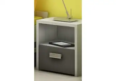 Noční stolek NELLORE, craft bílý/grafit