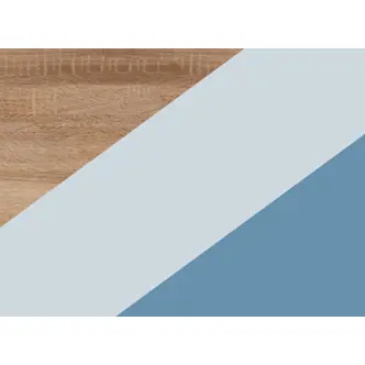 Noční stolek NELLORE, dub sonoma/modrá, 5 let záruka