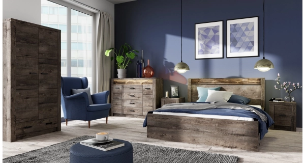 Noční stolek SWED pravý, jasan tmavý