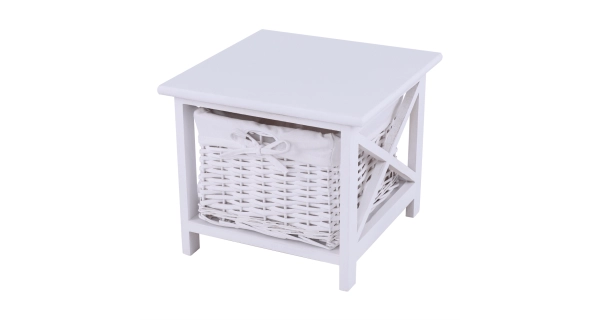 Noční stolek TAYAS, bílý