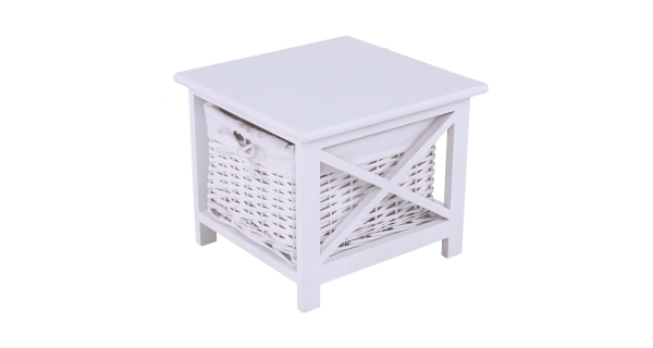 Noční stolek TAYAS, bílý