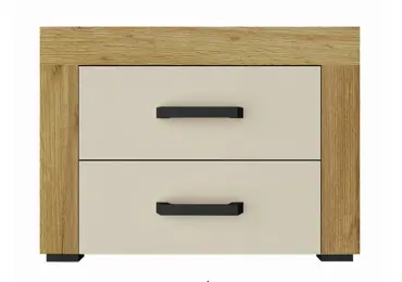 Noční stolek TILIFOLIA, dub kraft zlatý/vanilka