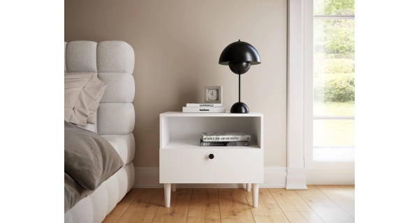 Noční stolek TORVIAN 60, bílá