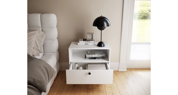 Noční stolek TORVIAN 60, bílá