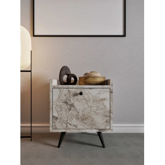 Noční stolek VALFIR, mramor