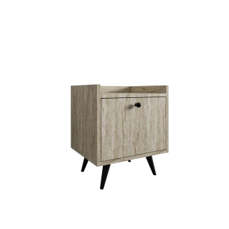 Noční stolek VALFIR, travertin