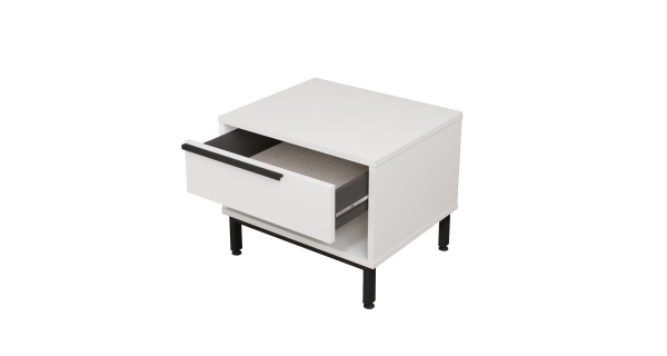 Noční stolek VELVON, bílá