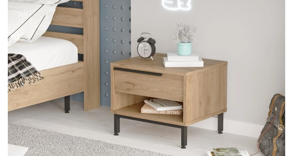 Noční stolek VELVON, vlašský ořech