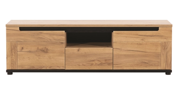 Obývací pokoj ABAKUS, dub craft zlatý/černý