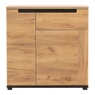 Obývací pokoj ABAKUS, dub craft zlatý/černý