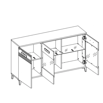 Obývací pokoj ANTIOPE 2, dub craft zlatý/bílá alpský lesk 