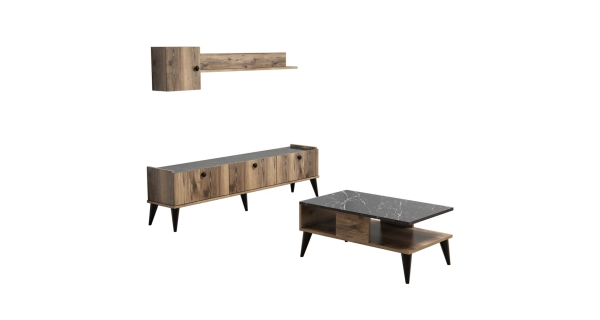 Obývací pokoj BELLONA, vlašský ořech/mramor