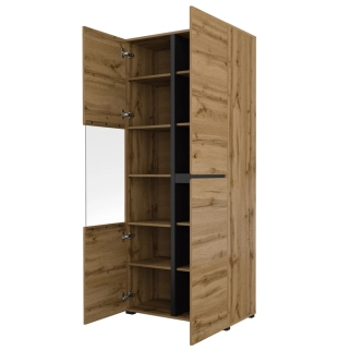 Obývací pokoj BONIFACIO, dub wotan/černá