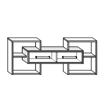 Obývací pokoj DORINDA 2, dub burgundský/bílá, 5 let záruka