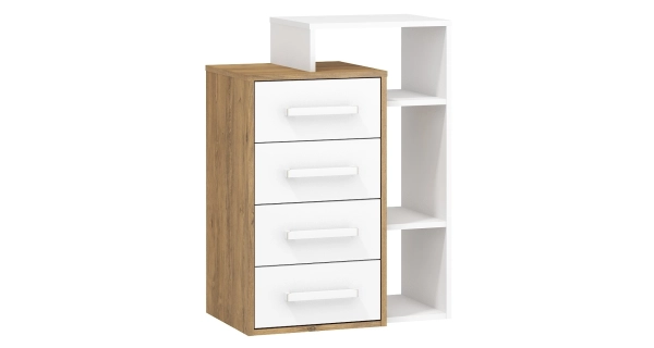 Obývací pokoj DORINDA 2, dub burgundský/bílá, 5 let záruka