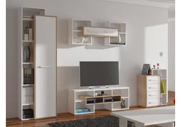 Obývací pokoj DORINDA 2, dub sonoma/bílá