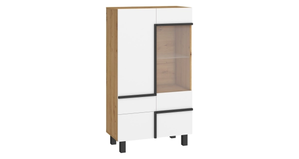 Obývací pokoj DZENGAL 3, dub artisan/bílá, 5 let záruka