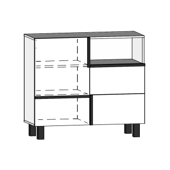 Obývací pokoj DZENGAL 3, dub sonoma/bílá, 5 let záruka