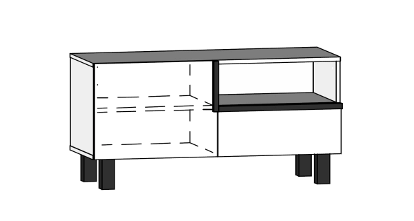 Obývací pokoj DZENGAL 3, dub sonoma/bílá, 5 let záruka