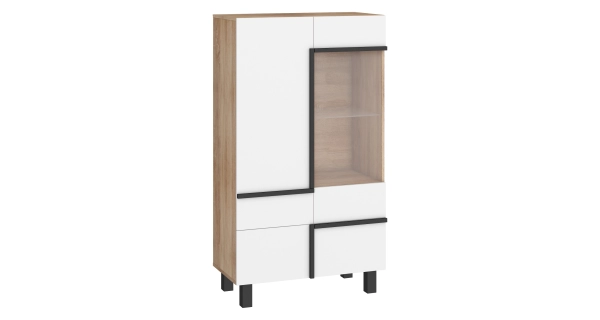 Obývací pokoj DZENGAL 3, dub sonoma/bílá, 5 let záruka